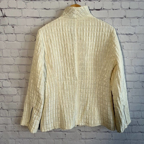 Yansi Fugel White Padded Zip Up Jacket Small - Picture 3 of 3